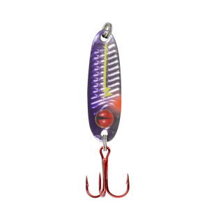 Image of Northland Tungsten Forage Jigging Spoon | Purple Racecar; 1/32 oz.