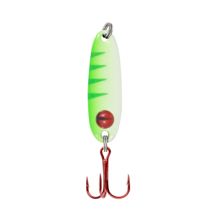 Image of Northland Tungsten Forage Jigging Spoon | Glo Perch; 1/16 oz.