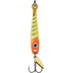 Image of VMC Tungsten Torpedo Ice Jigging Spoon | Glow Juicy Lucy; 5/16 oz.