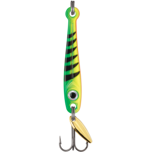 Image of VMC Tungsten Torpedo Ice Jigging Spoon | Glow Firetiger; 3/16 oz.