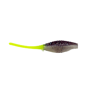Image of Panfish Assassin Pro Tiny Shad | Blue Thunder/Chartreuse Tail; 2 in.