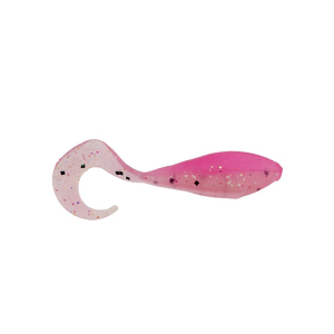 Image of Panfish Assassin Curly Shad | Pink Ghost; 2 in.