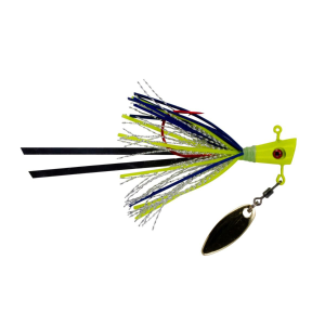 Image of Leland's Lures Crappie Magnet Fin Spin Pro Jig | Therapist Chartreuse; 1/8 oz.