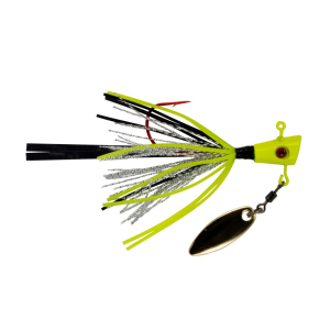 Image of Leland's Lures Crappie Magnet Fin Spin Pro Jig | Pop Chartreuse; 1/8 oz.