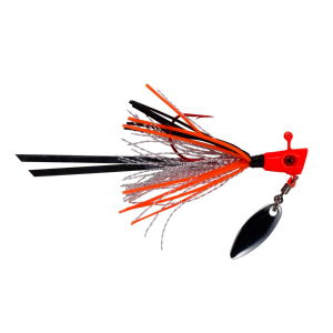 Image of Leland's Lures Crappie Magnet Fin Spin Pro Jig | October Orange; 1/8 oz.