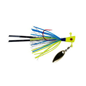 Image of Leland's Lures Crappie Magnet Fin Spin Pro Jig | Oxbow Chartreuse; 1/8 oz.