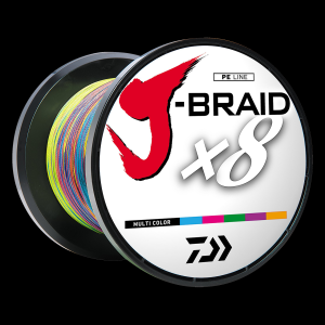 Image of Daiwa J-Braid X8 Braided Fishing Line | 100 lb.; 3000 yds.; Multi-Color