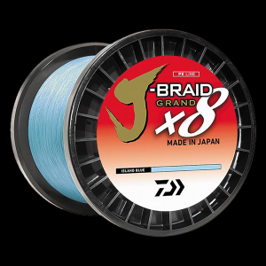 Image of Daiwa J-Braid Grand X8 Braided Fishing Line | 10 lb.; 3000 yds.; Island Blue
