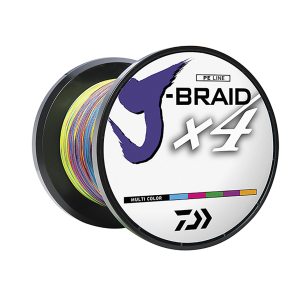 Image of Daiwa J-Braid X4 Braided Fishing Line | 20 lb.; 3300 yds.; Multi-Color