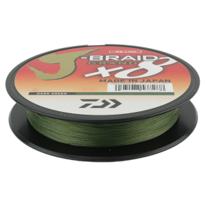 Image of Daiwa J-Braid Grand X8 Braided Fishing Line | 6 lb.; 150 yds.; Dark Green