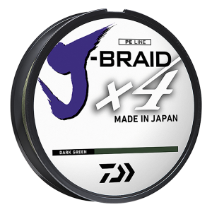 Image of Daiwa J-Braid X4 Braided Fishing Line | 40 lb.; 150 yds.; Dark Green