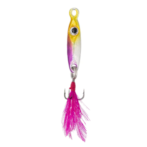 Image of Eurotackle T-Flasher Micro Spoon | Purple Joker (UV); 1/16 oz.