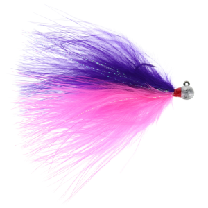 Image of VooDoo Custom Tackle Marabou Jigs | Unpainted Pink-Purple; 1/32 oz.