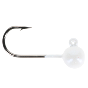 Image of VooDoo Custom Tackle Round Jig Heads | Pearl White; 1/64 oz.