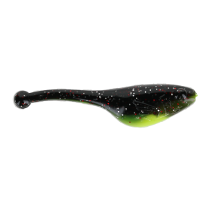 Image of Strike King Mr. Crappie Shadpole XL Soft Bait | Tuxedo Black Chartreuse