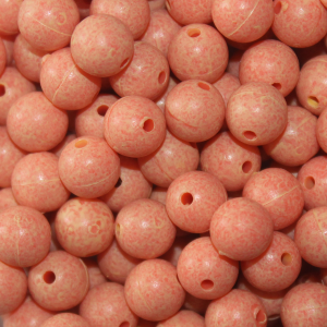 Image of TroutBeads | Mottled Dark Peach; 12 mm