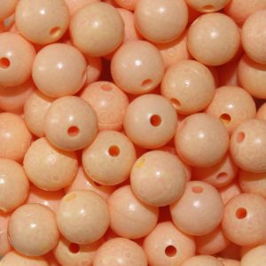 Image of TroutBeads | Mottled Peach Fuzz; 12 mm