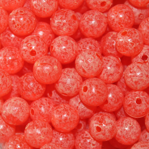 Image of TroutBeads | Mottled Tangerine; 12 mm
