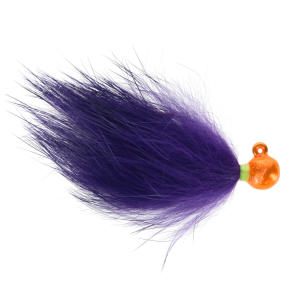 Image of VooDoo Custom Tackle Rabbit Hair Jigs | Orange-Purple; 1/16 oz.