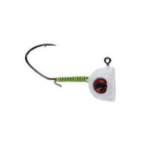 Image of Epic Baits Matt Becker Scan Head Jig - 2/0 Hook | White Flake; 1/2 oz.