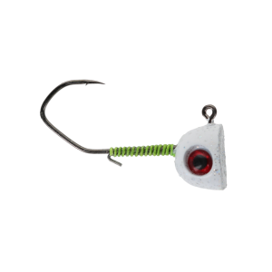 Image of Epic Baits Matt Becker Scan Head Jig - 3/0 Hook | White Flake; 1/4 oz.