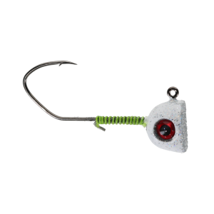 Image of Epic Baits Matt Becker Scan Head Jig - 4/0 Hook | White Flake; 3/16 oz.