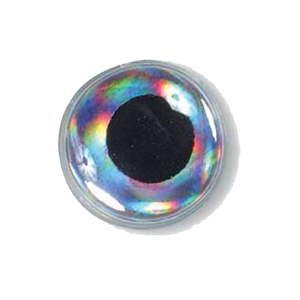 Image of Do-It 3D Stick-On Eyes | Silver Prism; 9.5 mm