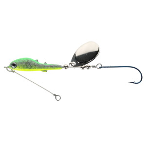 Image of Food Chain Bait Runner Spinner | Lime & Lemon Glow; 1 oz.