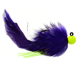 Image of Hawken AeroJig Twitching Jig | Chartreuse-Purple Body; 3/4 oz.