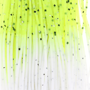 Image of Do-It Silicone Tabs - Fire Tip Series | White - Chartreuse Tip