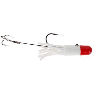 Image of Mission Tackle Rigged Lake Trout Tube | White Red; 1 oz.