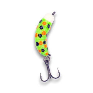 Image of Kenders Tungsten Mighty Micro Maggot | Green Wonderbread Glow; 1/32 oz.