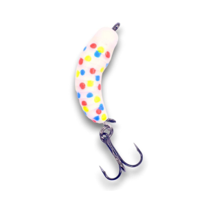 Image of Kenders Tungsten Mighty Maggot Jr. | Wonderbread Glow; 3/64 oz.