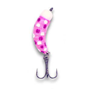 Image of Kenders Tungsten Mighty Maggot Jr. | Pink Wonderbread Glow; 3/64 oz.