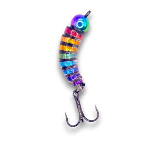 Image of Kenders Tungsten Mighty Maggot Jr. | Rainbow Metallic; 3/64 oz.