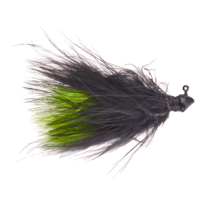 Image of Outkast Fighter Fly Jig | Black Chartreuse; 1/16 oz.