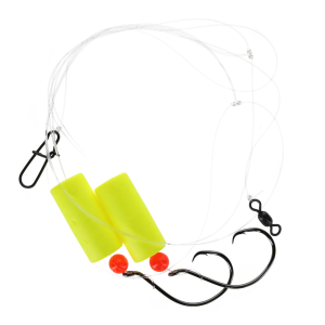 Image of Eagle Claw Lazer Sharp Pompano Cylinder Float Rig | Yellow; 3/0