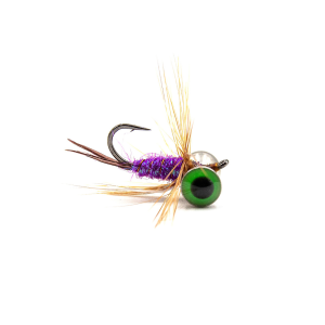 Image of Widow Maker Lures Tungsten Hammer Fly Ice Jig | Purple; 14