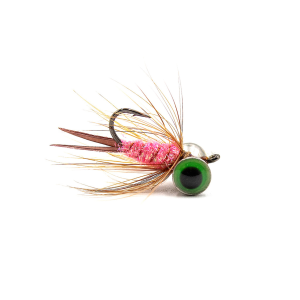 Image of Widow Maker Lures Tungsten Hammer Fly Ice Jig | Pink; 16