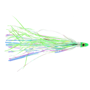 Image of Silver Horde Ace Hi Needlefish Trolling Fly | UV Green Glow; 4 1/2 in.