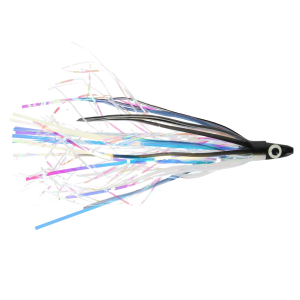 Image of Silver Horde Ace Hi Needlefish Trolling Fly | UV Cop Car; 4 1/2 in.