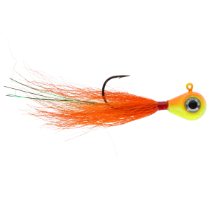Image of Tite Line Rock Knocker Bucktail Jig | Chartreuse-Orange; 1 oz.