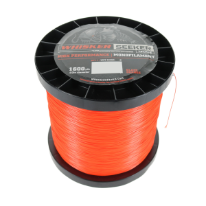 Image of Whisker Seeker High-Vis Monofilament Line - 1 Lb. Spool | 40 lb.; Blaze Orange