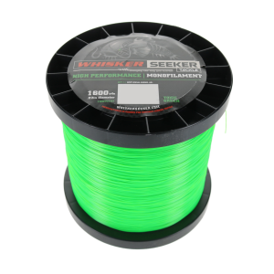 Image of Whisker Seeker High-Vis Monofilament Line - 1 Lb. Spool | 20 lb.; Toxic Green