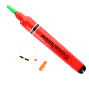 Image of Whisker Seeker NightStriker Weighted Slip Float | Orange - Black; 10 in.