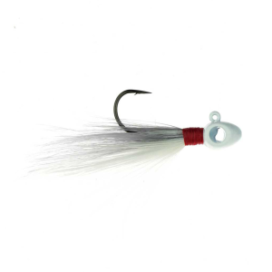 Image of Leland's Lures Eye Hole Tungsten Popeye Jig | Gray White