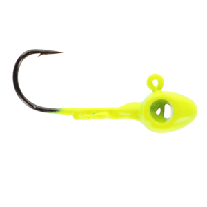 Image of Leland's Lures Eye Hole Tungsten Jig | Chartreuse; 1/16 oz.