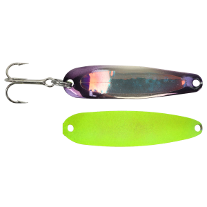Image of Michigan Stinger Scorpion Spoon | Exclusive Color - Purple Walleye Jeans-Chartreuse Back; 2 1/4 in.
