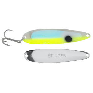 Image of Michigan Stinger Standard Spoon | UV Yellow Tuxedo; 3 3/4 in.