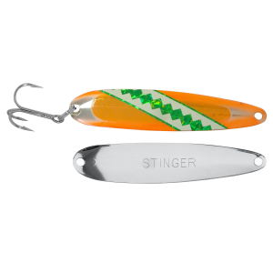 Image of Michigan Stinger Standard Spoon | UV Inmate Orange; 3 3/4 in.